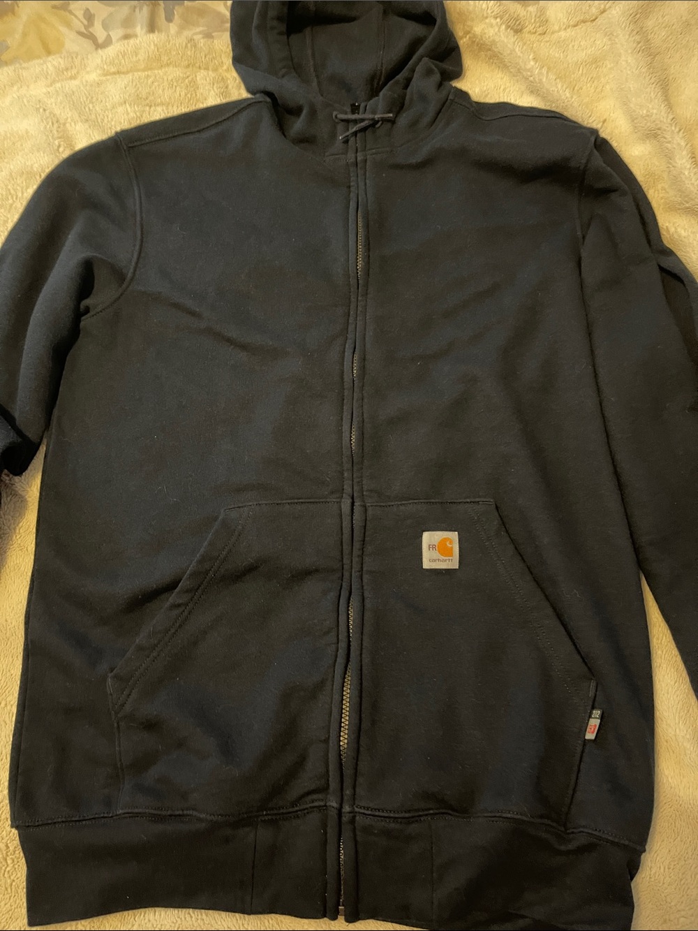 Carhartt Black Full Zip sweatshirt jacket Men’s M tall blue